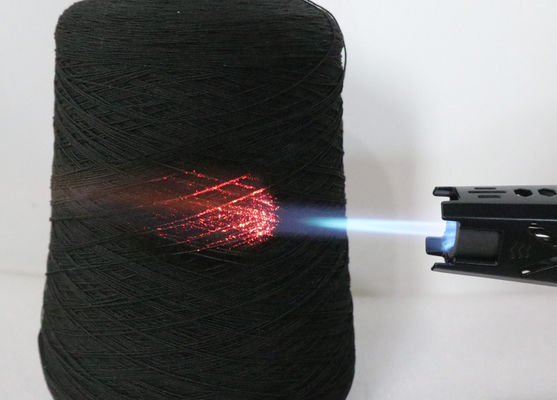 30s/2 Fils de fibres de carbone noires ignifuges et non combustibles avec filature préoxydée LOI 40+ pour le développement durable