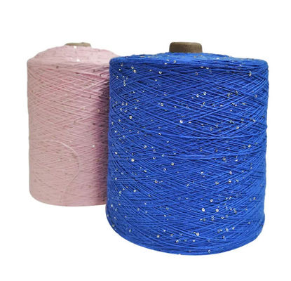 5 mm Hilos Perles coton mélange de fil de paillettes fantaisie fil de paillettes pour le tricot