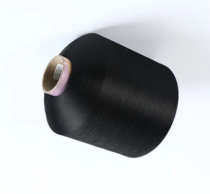 100% FDY 150D lumineux fil diamanté noir polyester texturé fil pour étiquette