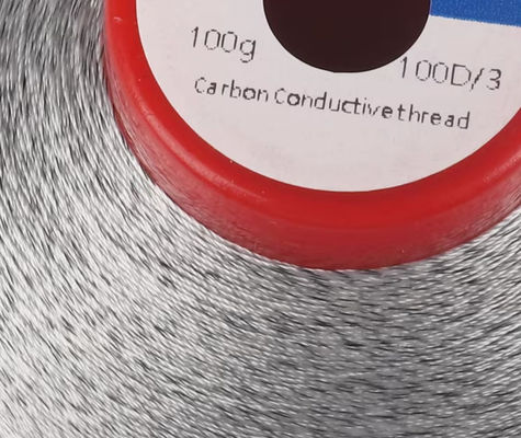 Fils de fibres de carbone 100D/3 à fils conducteurs antistatiques pour la couture