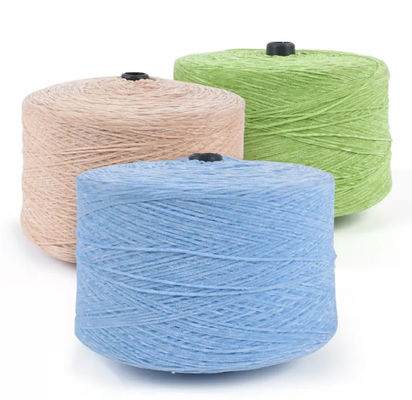 Glitter chenille fils 95 polyester 5 sliver Ne 12NM teinté et blanc brut anti-pilling