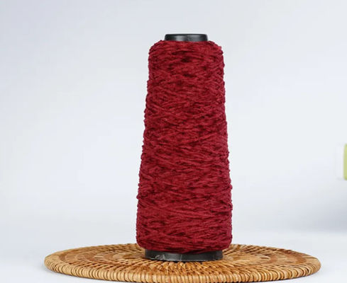 La mode populaire rouge Chunky Chenille fil en vrac Couleur fil pour le tricot