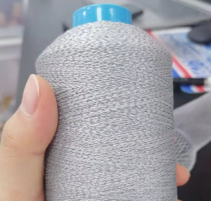 350D fil réfléchissant de broderie grise pour tricotage vêtements de sécurité fil de couture réfléchissant