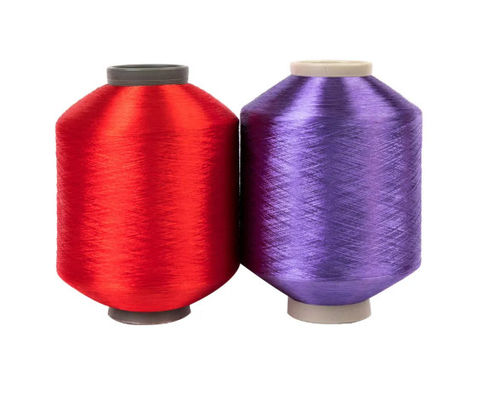 Fil de polyester brillant diamanté 75/36 blanc tex Fdy pour tissus textiles