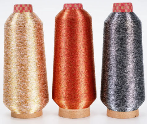 Tissus japonais de fil métallique pur Broderie de fil Lurex Fil de polyester Fil d'or
