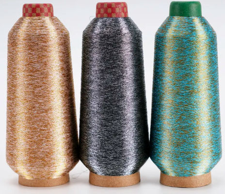 Tissus japonais de fil métallique pur Broderie de fil Lurex Fil de polyester Fil d'or